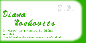 diana moskovits business card